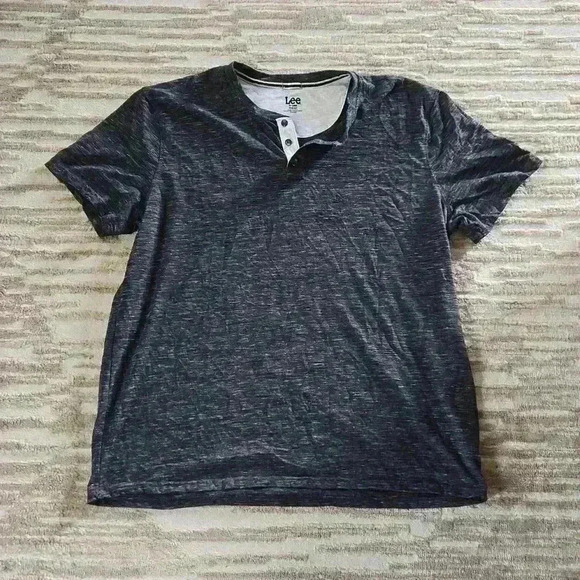 Grey Button Tee - Picture 2 of 6